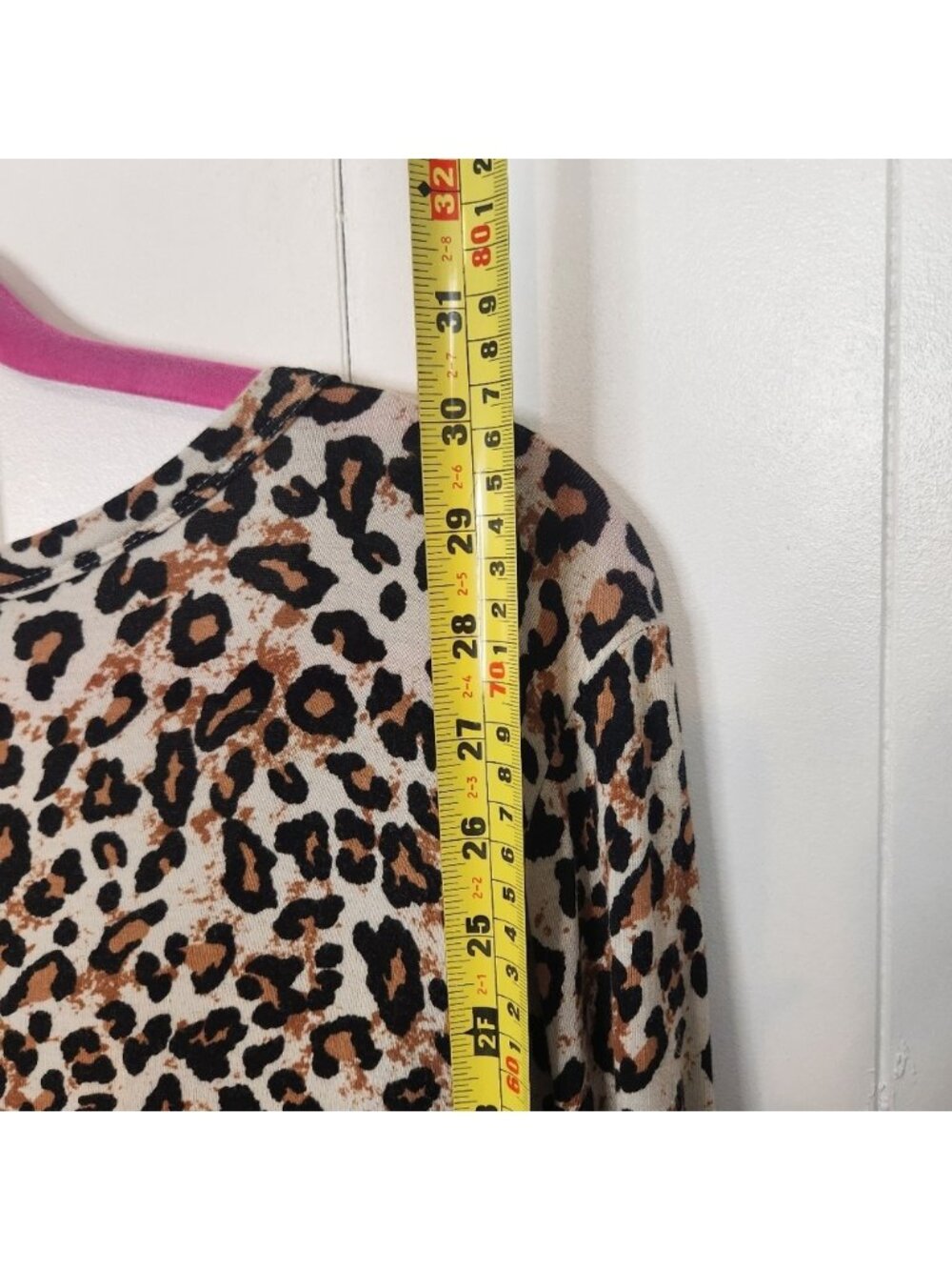 Maurices 24/7 Leopard Animal Print Long Sleeve Tee Stretch T-Shirt Size XL - Picture 7 of 8